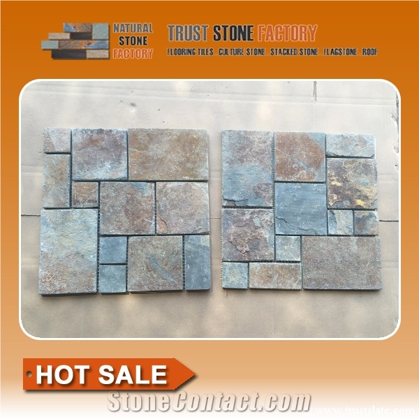 Irregular Grey Mosaic Tiles, Random Size, Garden & Balcony Mosaic, Kitchen Mosaic,Wall Mosaic