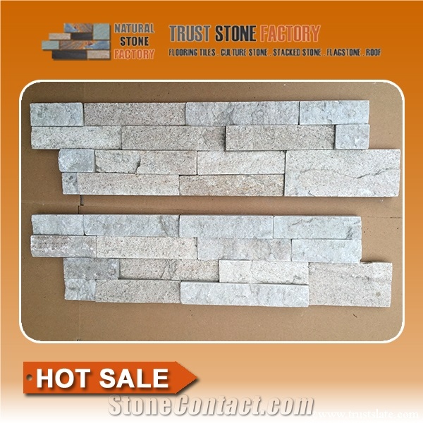 Natural Cultured Stone Tile Flooring,White Quartzite Patterned Mosaic Tiles
