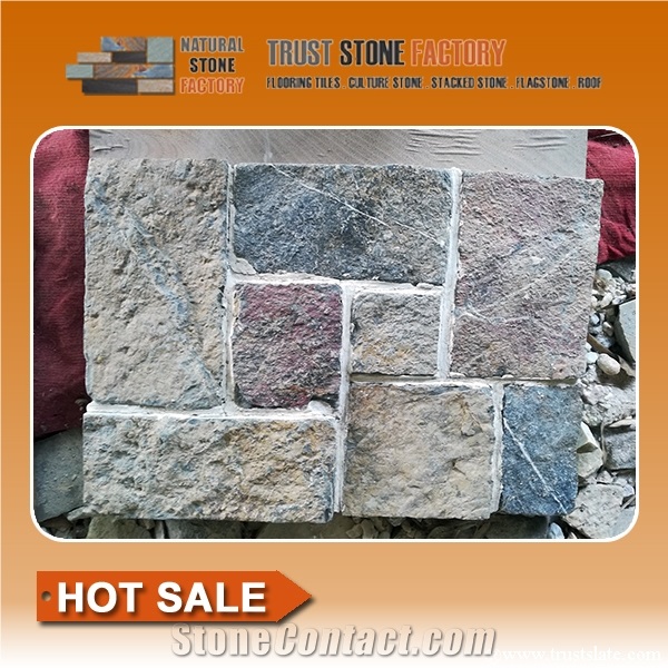Natural Mosaic Slate Tiles for Wall,Patterned Mosaic Tiles, Decorative Mosaic Tiles