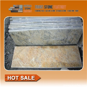 Natural Stone Pool Coping Pavers,Multicolor Inground Pool Coping,Quartzite Pool Coping