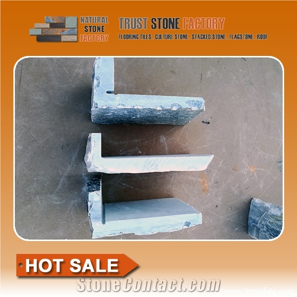 Quartzite Stone Cladding Corner Pieces,Ledger Board Around Corner,Stacked Stone Corner Fireplace,