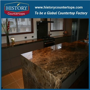 Polished Emperador Marble Countertop for Kitchen