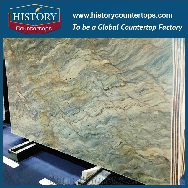 Silk Road /Fusion Quartzite Luxury Stone for Floor Tiles & Wall Covering Cladding, Kitchen Countertops & Bathroom Vanity Top, Construction Material Interior or Exterior