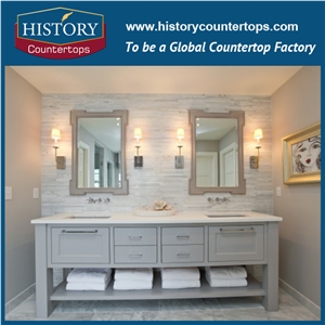 White Cappucino for Bathroom Countertop Marble