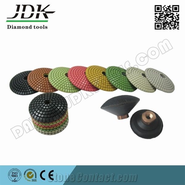 Jdk Convex Diamond Pollishing Pads for Curved Stone Surface 4 Inch
