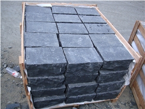 Black Basalt Cube Stone / China Basalt, Flamed Finish,Floor Covering,Landscape Drainage,Garden Stepping Pavements,Paving Sets