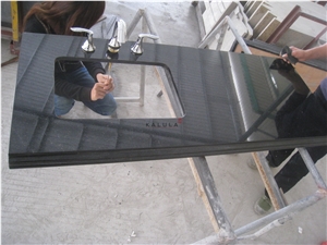 Black Galaxy Countertop / India Granite Kitchen Worktops