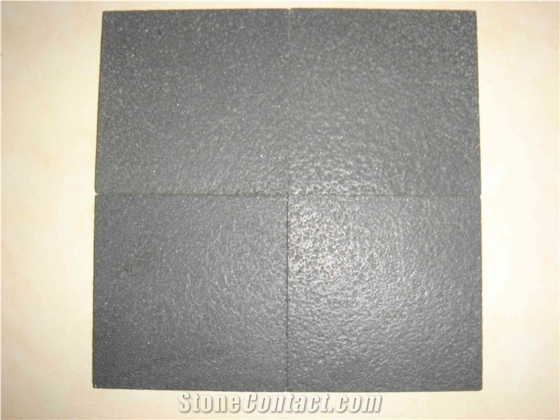Black Lava with Tiny Hole / China Basalt , Flamed and Brushed ,Basalt Tiles & Slabs,Lava Stone Floor Tiles,Basalt Floor Covering Tiles,Lava Stone Wall Tiles