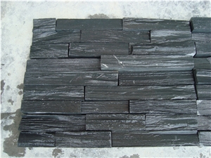 Black Slate Cultured Stone / Wall Cladding,Stone Wall Decor,Stone Wall Decor,Thin Stone Veneer,Feature Wall