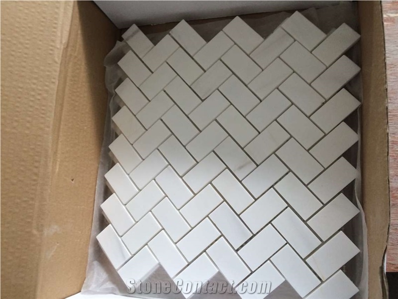 Best Sale Herringbone Mosaic Floor Marble Tiles