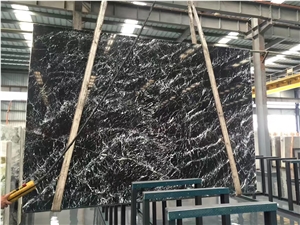 Factory Price Nero Italian Black Marble Slab with White Veins