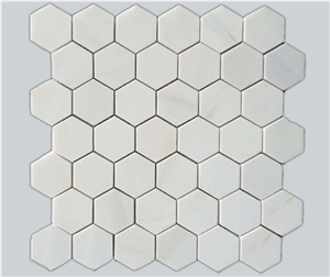 Italy 2017 Polished White Hexagon Mosaic Tiles for Intenal Decoration