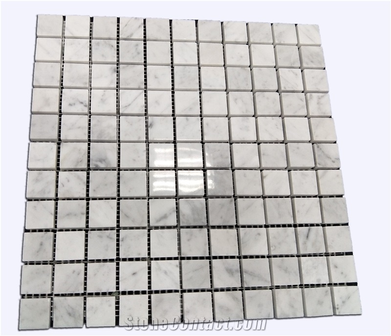 Low Price Selling Carrara White Square Mosaic for Swimming Pool Tiles