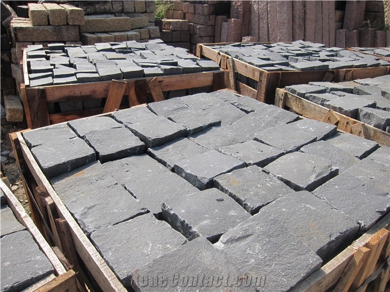 Cubes/ Cobbles Basalt, Black Basalt Cube Stone & Pavers