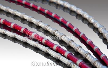 Vacuum Brazed Wire Saw Diamond Wire Saw for Quarry, Diamond Rubble Wire Saw for Granite Marble Qurry