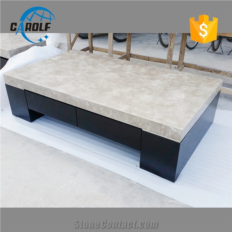Wooden Base Marble Coffee Table,Interior Furniture