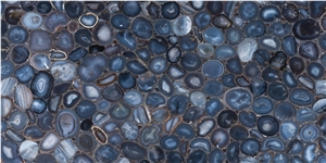 Agate Antique Blue Semiprecious Stone Slabs