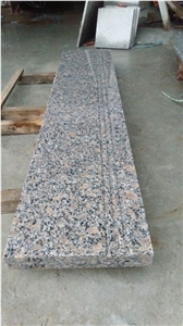 China Natural Stone Shandong Zhaoyuan G3783/G383 Light Pink Color Pearl Flower Granite Stairs/Steps/Risers, Polished Surface, Indoor and Outdoor Stairs Paving, Building Stone