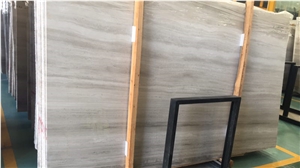 China Wooden White Marble Building Walling Wall Cladding Slab Tile with Polish Hone Antique Face