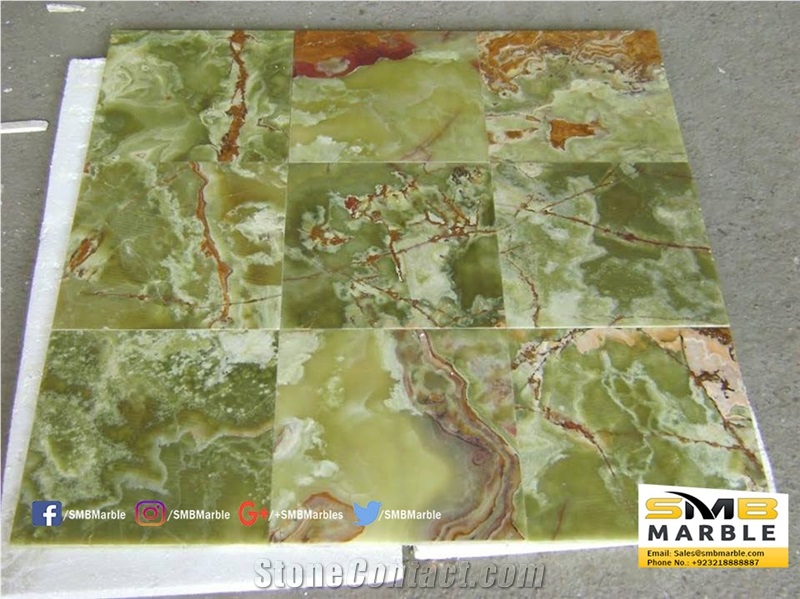 Green Onyx Tiles and Slabs for Flooring