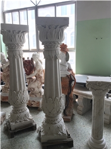 Decorative White Marble Roman Column ,Pillar ,Wedding Column,Marble Column, Stone Column