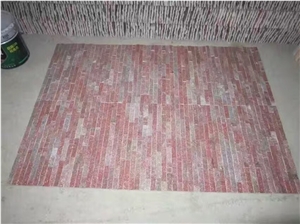 Pink Quartzite Cultured Stone, Pink Wall Panel , Pink Wall Cladding