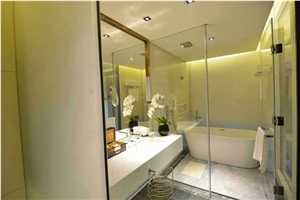 Best Quality White Nano Crystallized Stone Slab Interior Stone for Bathroom Anti-Slip Artificial Stone Tile