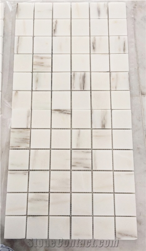 Best Sell Brick Shaped Nature Stone Marble China White Mosaic Tile for Wall