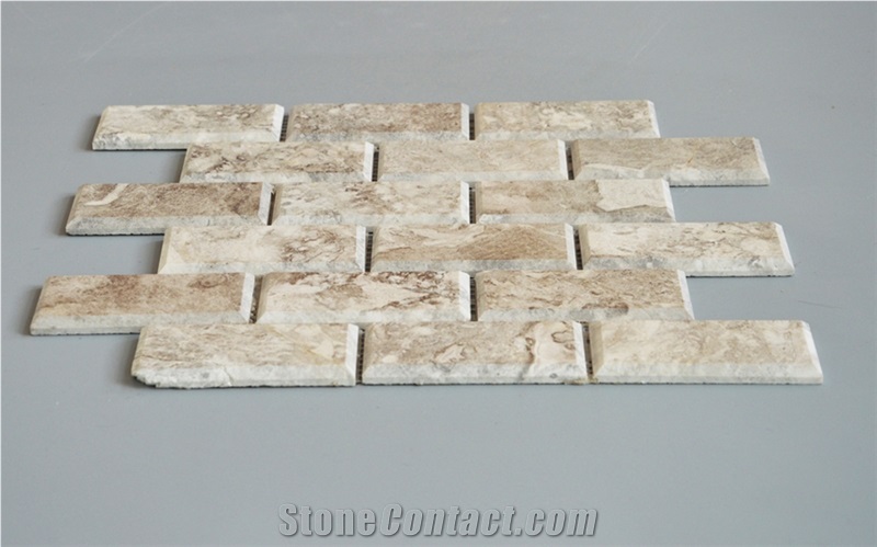 China Grey Marble Mosaic Brick Style Backsplash Tile