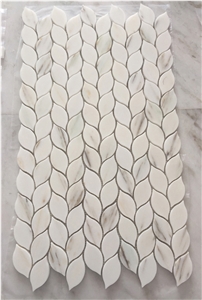 Leaf Shape White Marble Mosaic