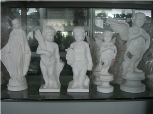 Small White Marlbe Statue Sculpture for Decoration