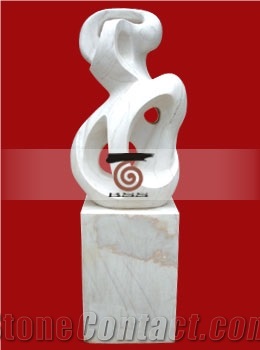 White Marble Abstract Statue Sculpture