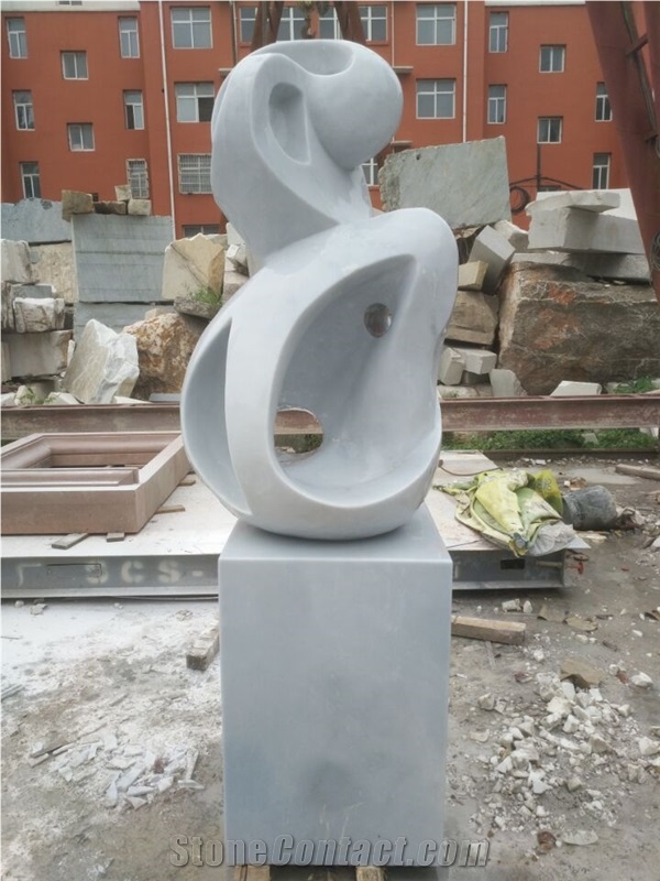 White Marble Abstract Statue Sculpture