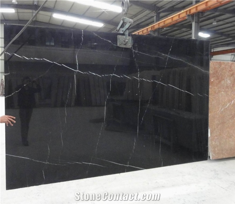 Black Nero Marquina Marble Slabs/Tiles/Wall Tiles for Countertops