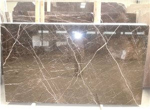 China Brown Marble Slabs/Tiles/Countertops/Wall Tiles with Beautiful Veins