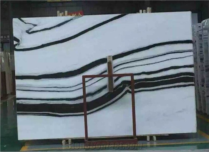 Decoration Material Panda White Marble Slabs/Tiles/Countertops/Wall Tiles with Black Veins