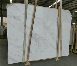 Decoration Materials White Volakas Marble Slabs for Tiles/Vanity Tops/Wall Tiles