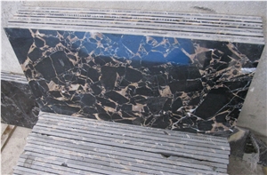 Italy Portoro Mable Black Marble Slabs/Tiles