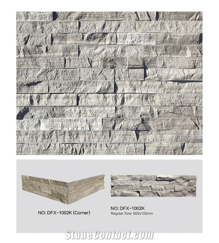 Dfx- 1002k, Surface Natural White Wood Culture Stone Of China, White Wood Ledger Panels