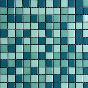 Green Polished Glass Mosaic,Green Wall & Floor Mosaic,23*23mm Mosaic Pattern,Green Glass Mosaic