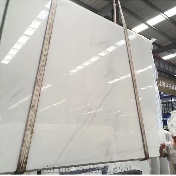 Hanbai White, Pure White Marble Wall Covering Tiles, Pure White Marble Tile & Slab
