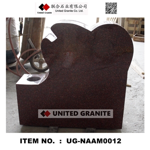 Ug-Naam0012 Indian Red Polished Baby Angel Tombstone & Monument