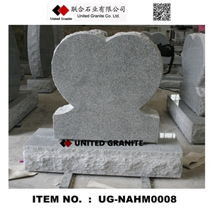 Ug-Nahm0008 Light Gray G633 Civil Gray Heart Design Monument