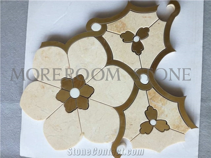 2017 Hot Sale Kitchen Backsplash Tile Waterjet Mosaic Metal Mosaic Tiles