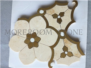 2017 Hot Sale Kitchen Backsplash Tile Waterjet Mosaic Metal Mosaic Tiles