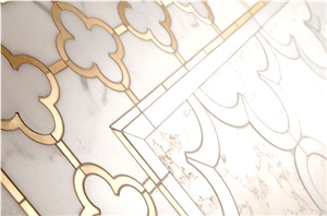 2017 Hot Sale Kitchen Backsplash Tile Waterjet Mosaic Metal Mosaic Tiles