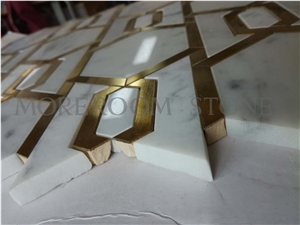 2017 Hot Sale Kitchen Backsplash Tile Waterjet Mosaic Metal Mosaic Tiles