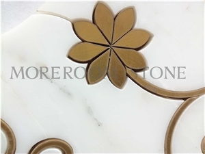 2017 Hot Sale Kitchen Backsplash Tile Waterjet Mosaic Metal Mosaic Tiles