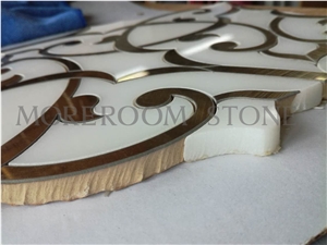 2017 Hot Sale Kitchen Backsplash Tile Waterjet Mosaic Metal Mosaic Tiles
