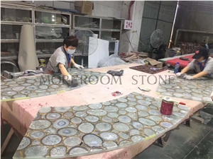 Backlit Natural Semi Precious Gemstone Countertops